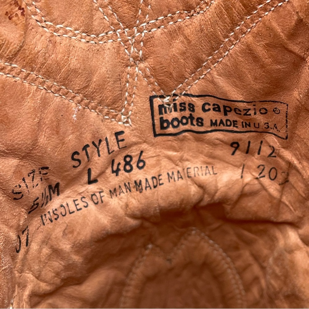 Miss Capezio vintage butterfly cowboy boots - 5 1/2 - Picture 7 of 7